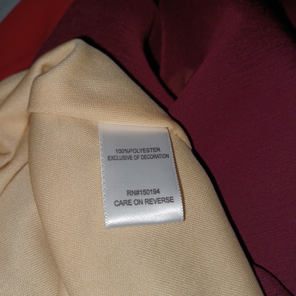 Living Doll Dress Women Size 1 Red and Burgundy Dress - Picture 13 of 14